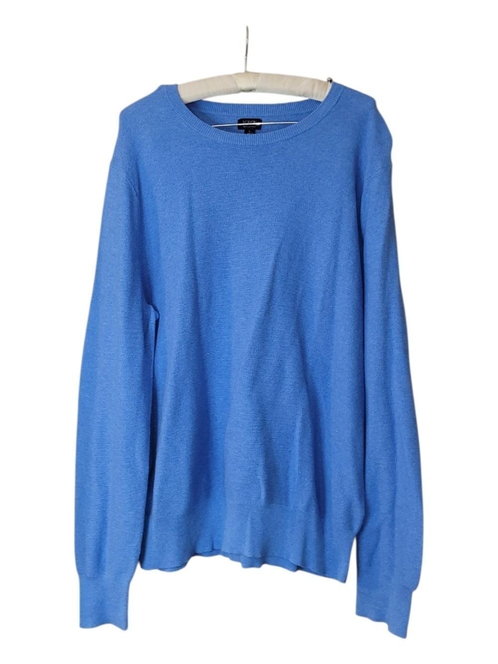 J. Crew Blue 100% Cotton Sweater Lightweight L